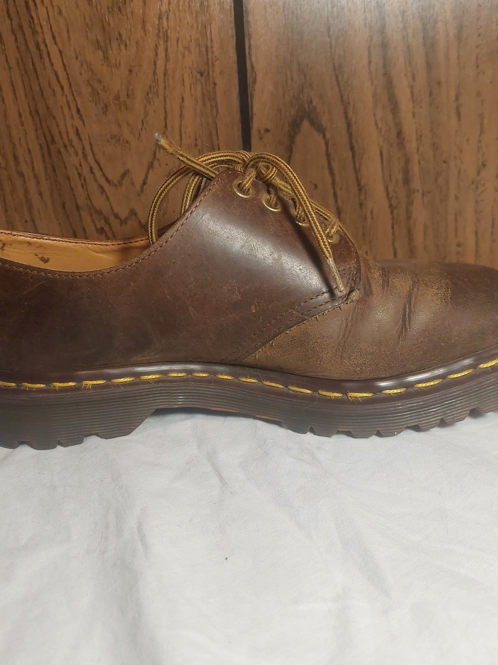 Dr. Martens Men's Brown Leather Derby Shoes Chunky Grunge  Mens 7 Womens 8 UK 6 - Picture 5 of 11
